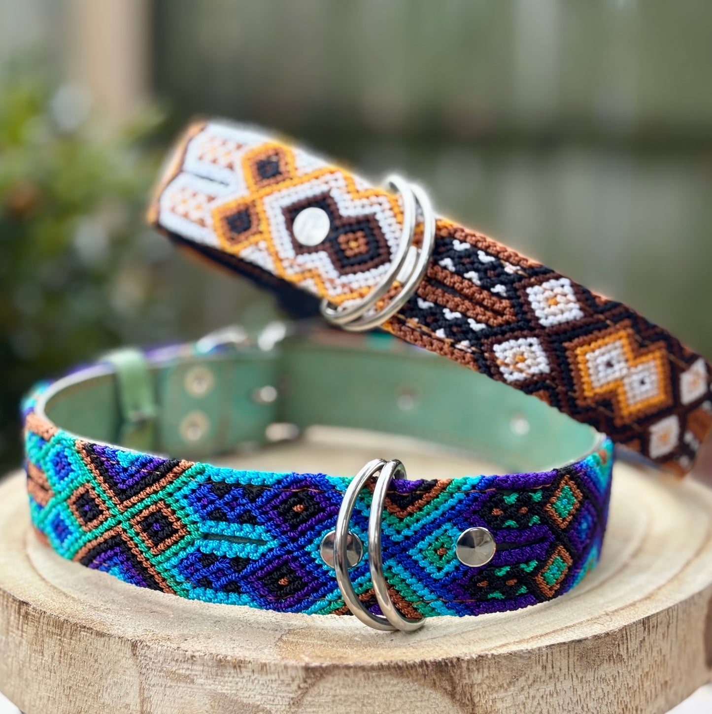 X-Large (60cm) Full Embroidered Leather Collars