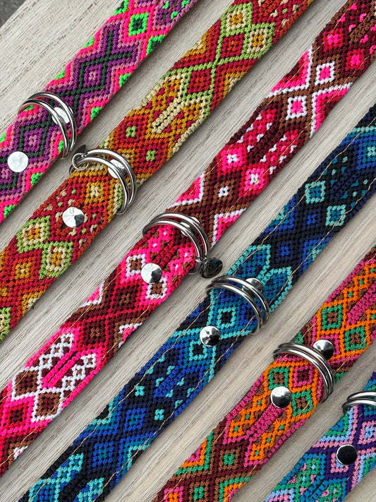 Large Plus (55) Full Embroidered Leather Collars