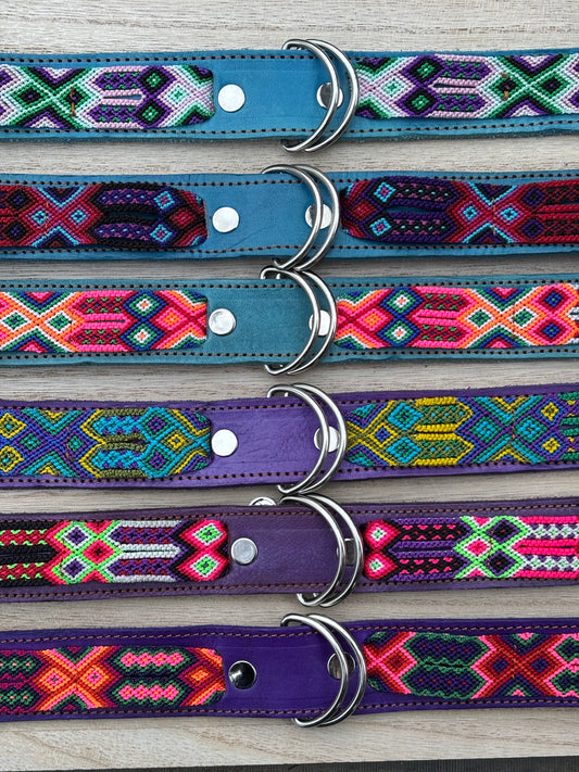Large (50) Partial Embroidered Leather Collars