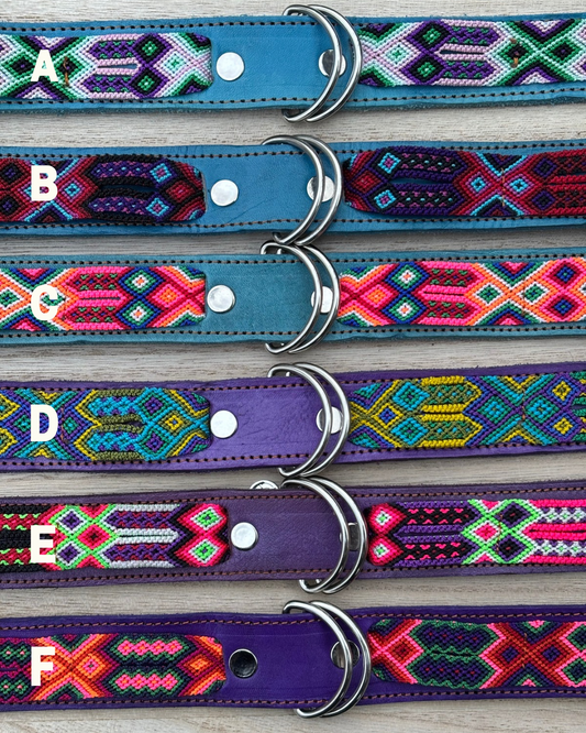 Large (50) Partial Embroidered Leather Collars