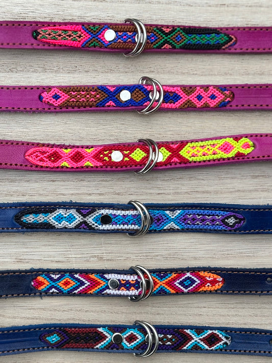 Small (30cm) Partial Embroidered Leather Collars