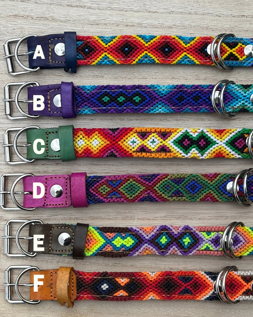 Medium Plus (45) Full Embroidered Leather Collars