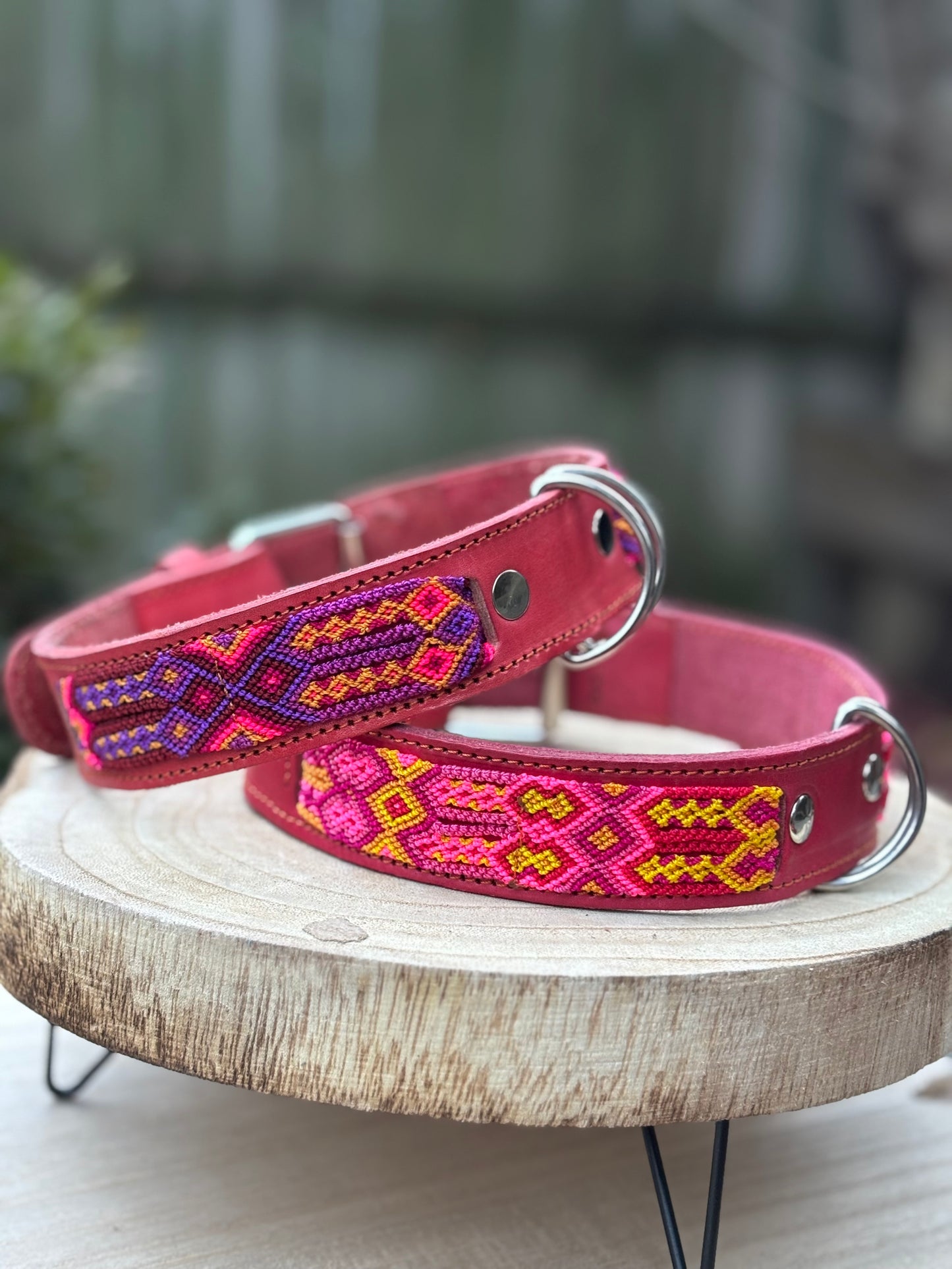 Large (50) Partial Embroidered Leather Collars