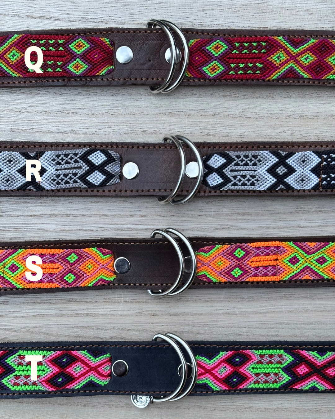 Large (50) Partial Embroidered Leather Collars