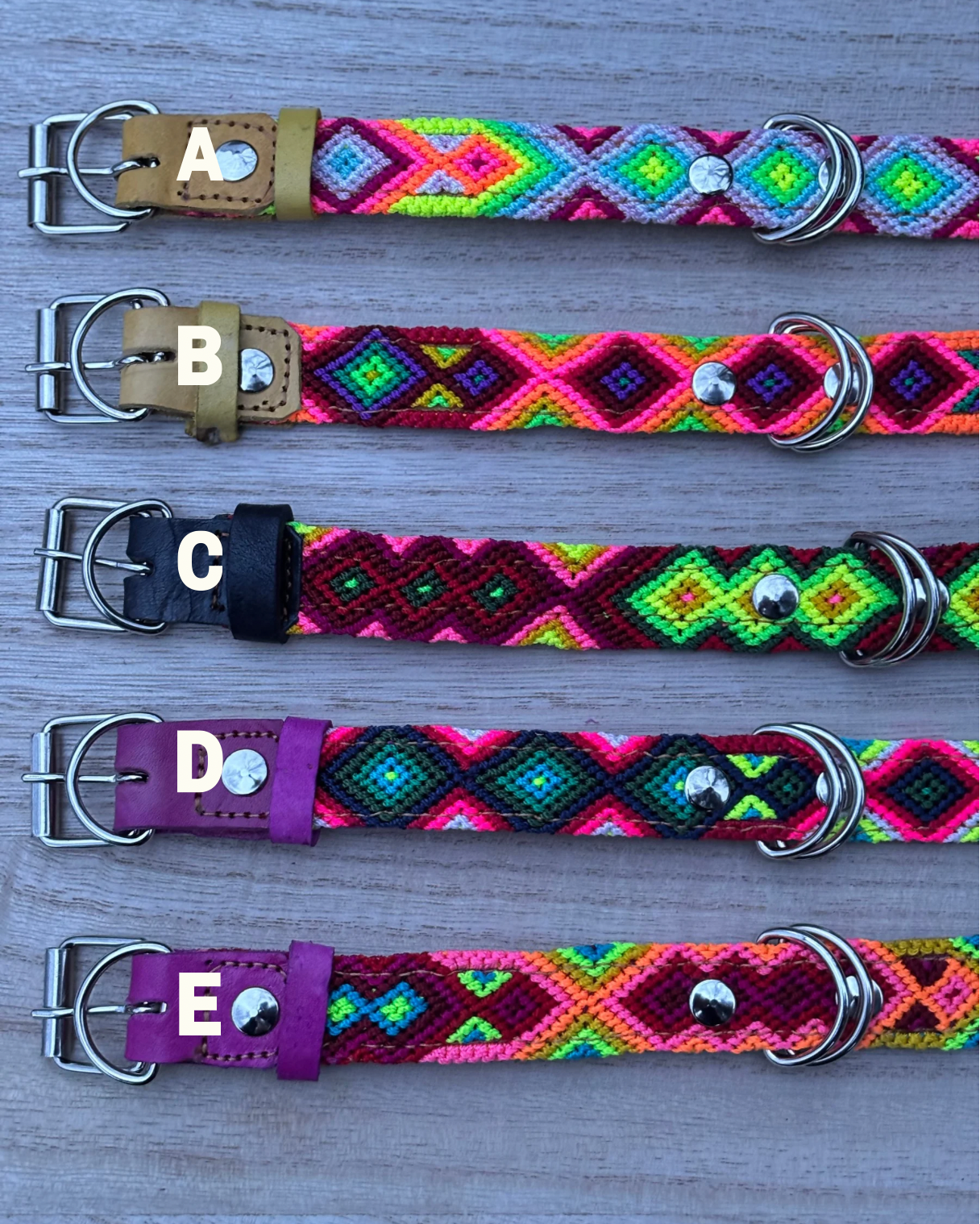 Medium (40cm) Full Embroidered Leather Collars