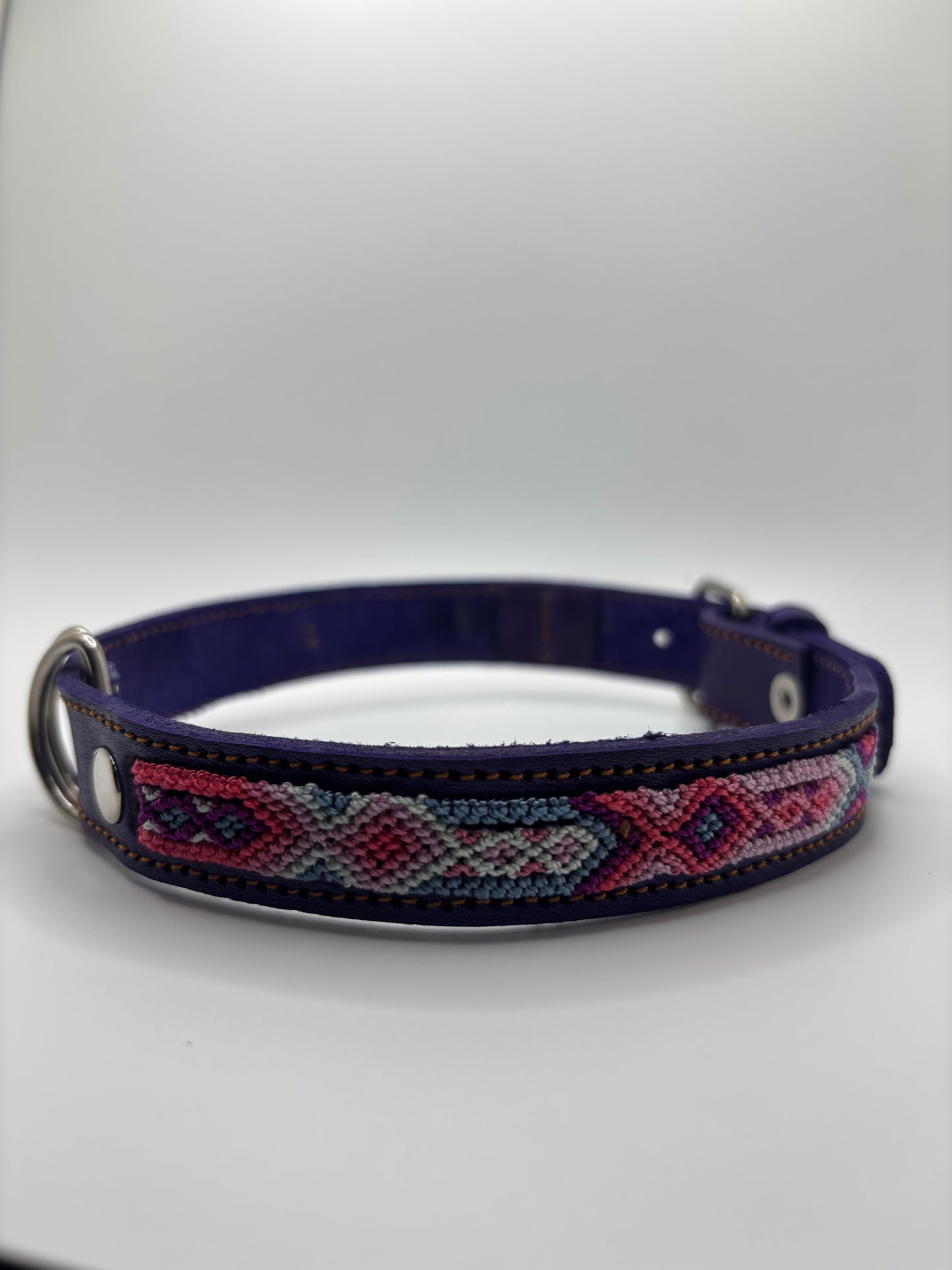 Violeta Large 45cm Leather Dog Collar
