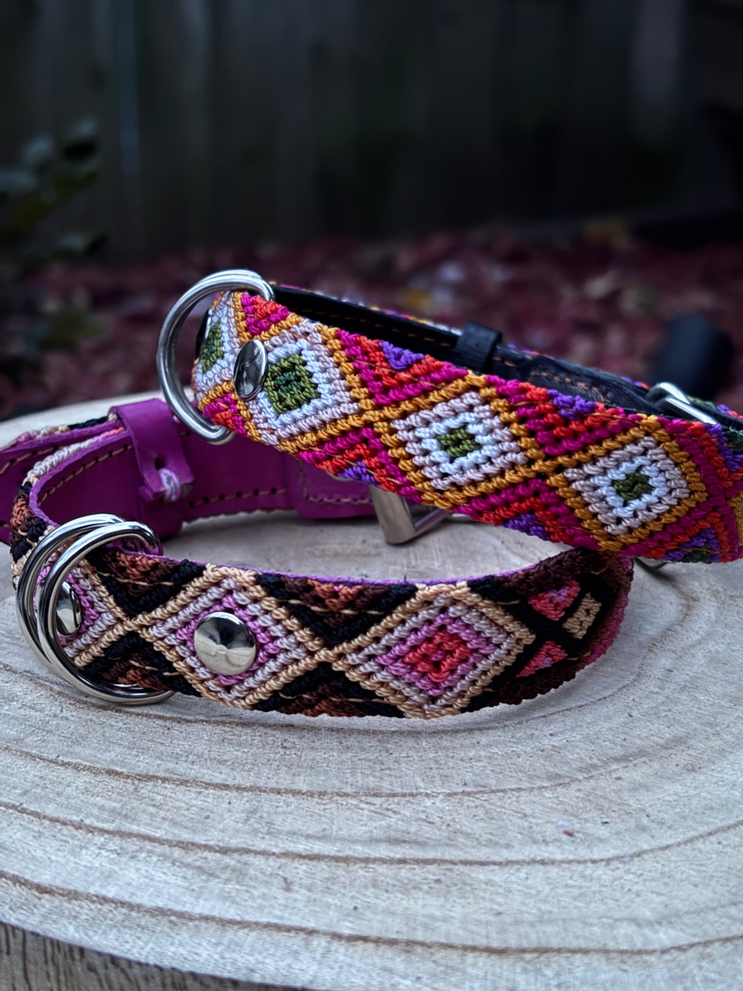 Medium (40cm) Full Embroidered Leather Collars