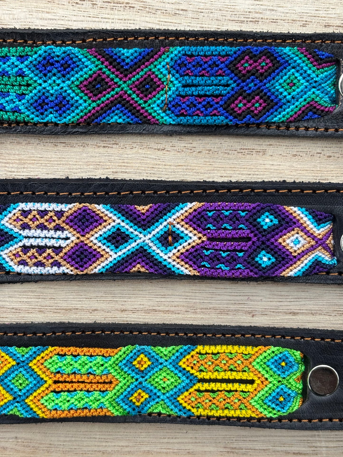 Large Plus (55) Partial Embroidered Leather Collars