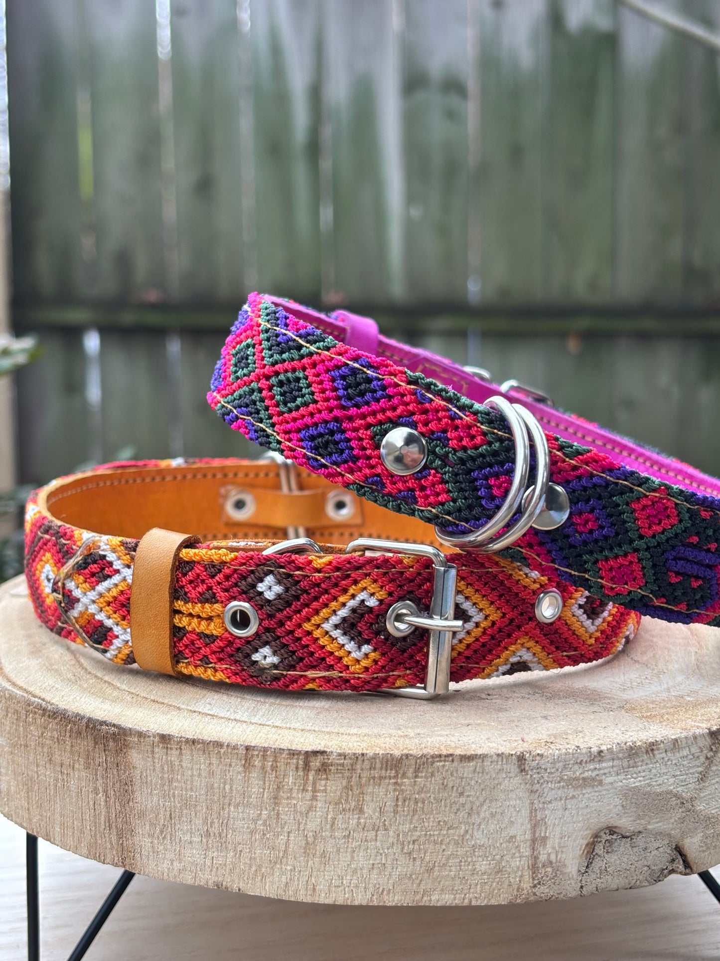 Large Plus (55) Full Embroidered Leather Collars