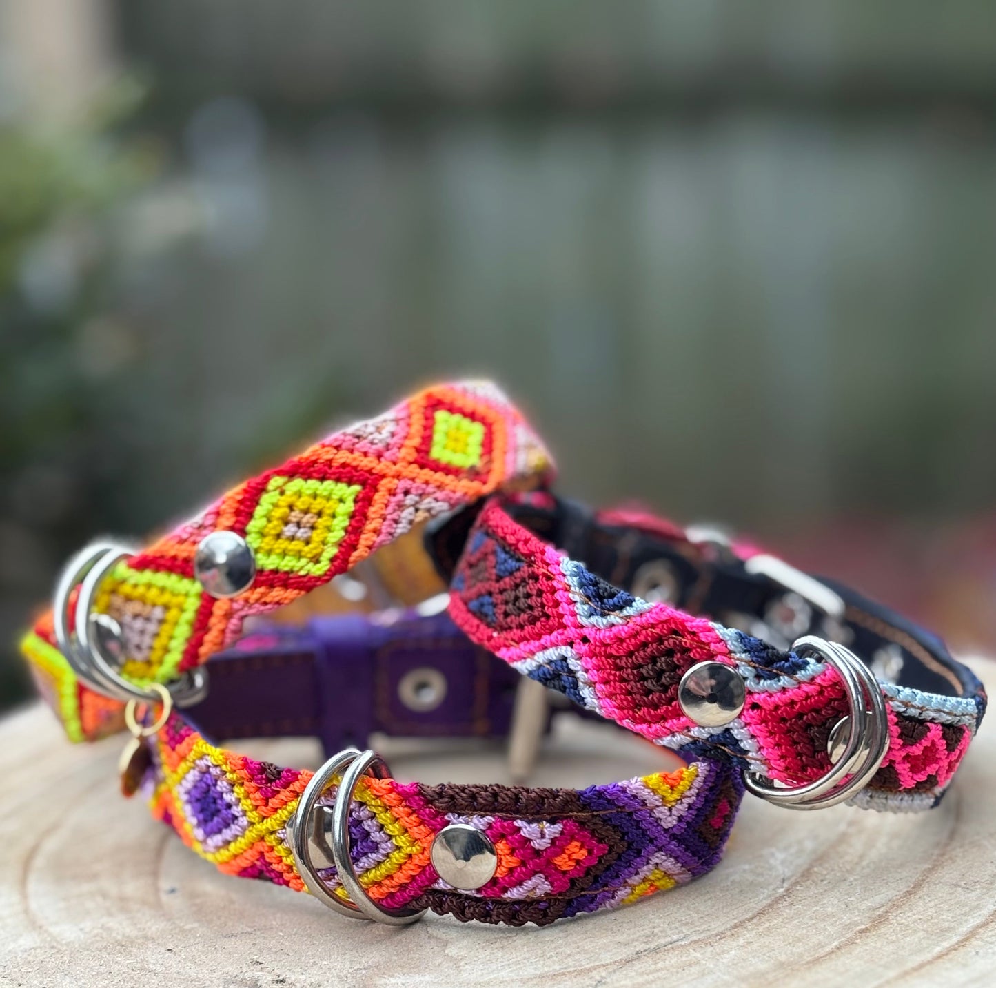 Small Plus (35cm) Full Embroidered Leather Collars