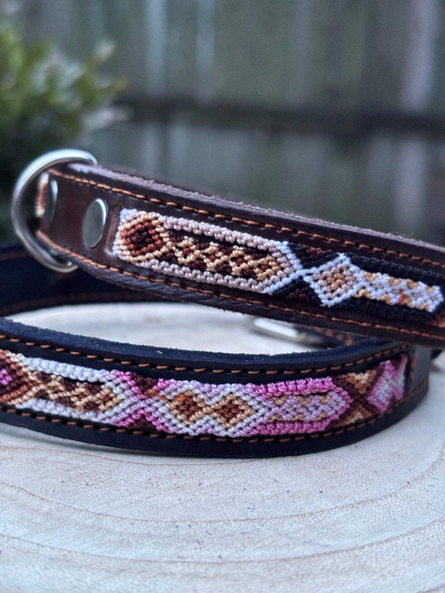 Medium (40cm) Partial Embroidered Leather Collars