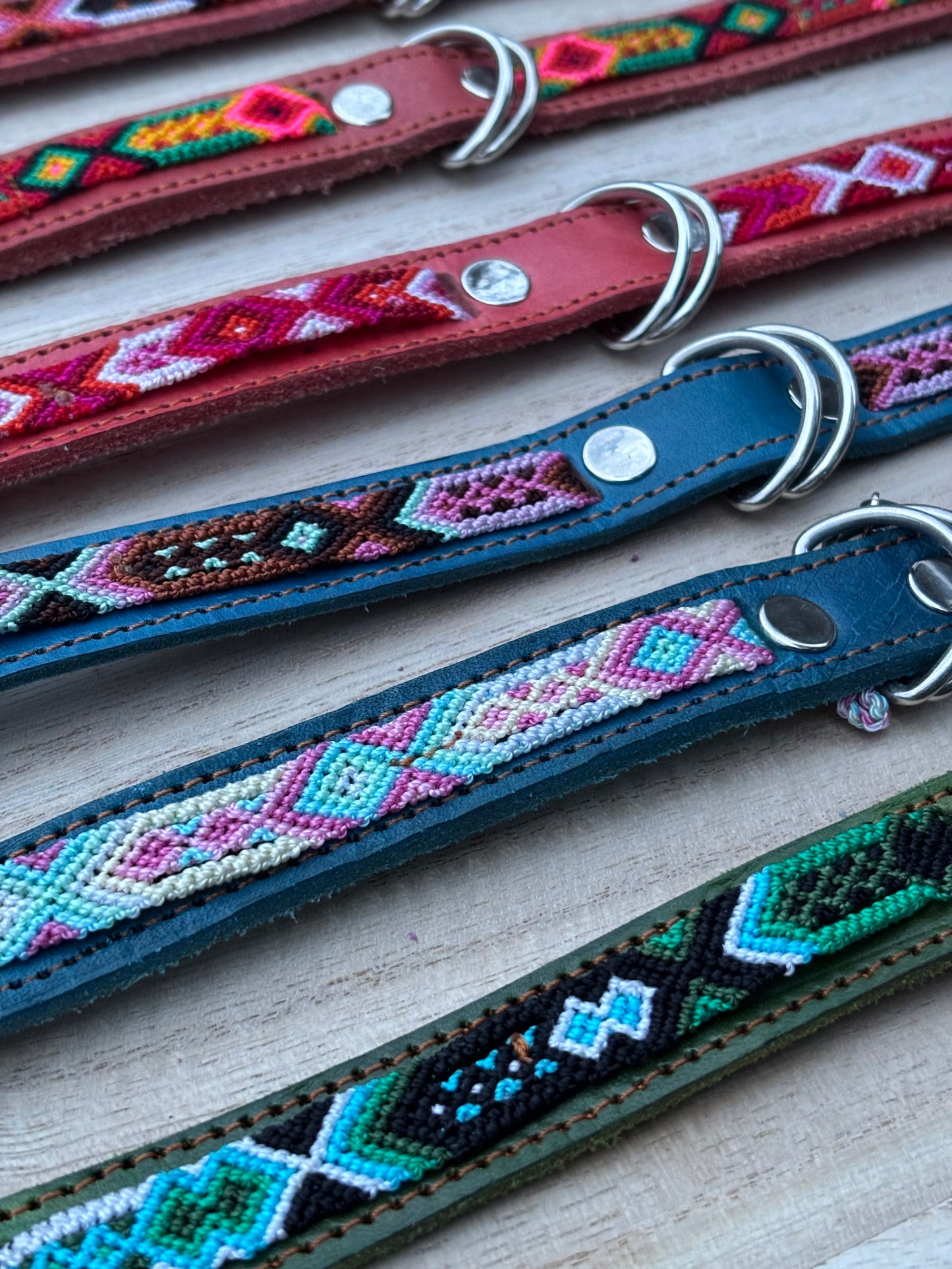 Medium (40cm) Partial Embroidered Leather Collars