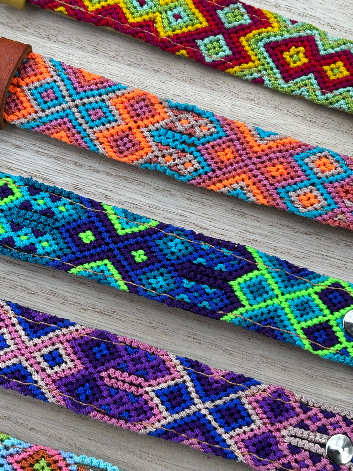 Large (50) Full Embroidered Leather Collars