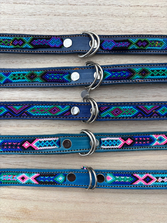 Medium Plus (45cm)Partial Embroidered Leather Collars