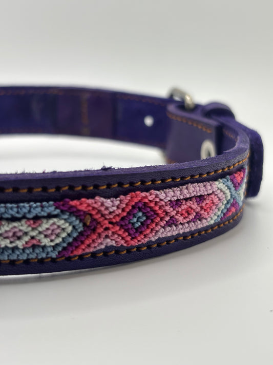 Violeta Large 45cm Leather Dog Collar