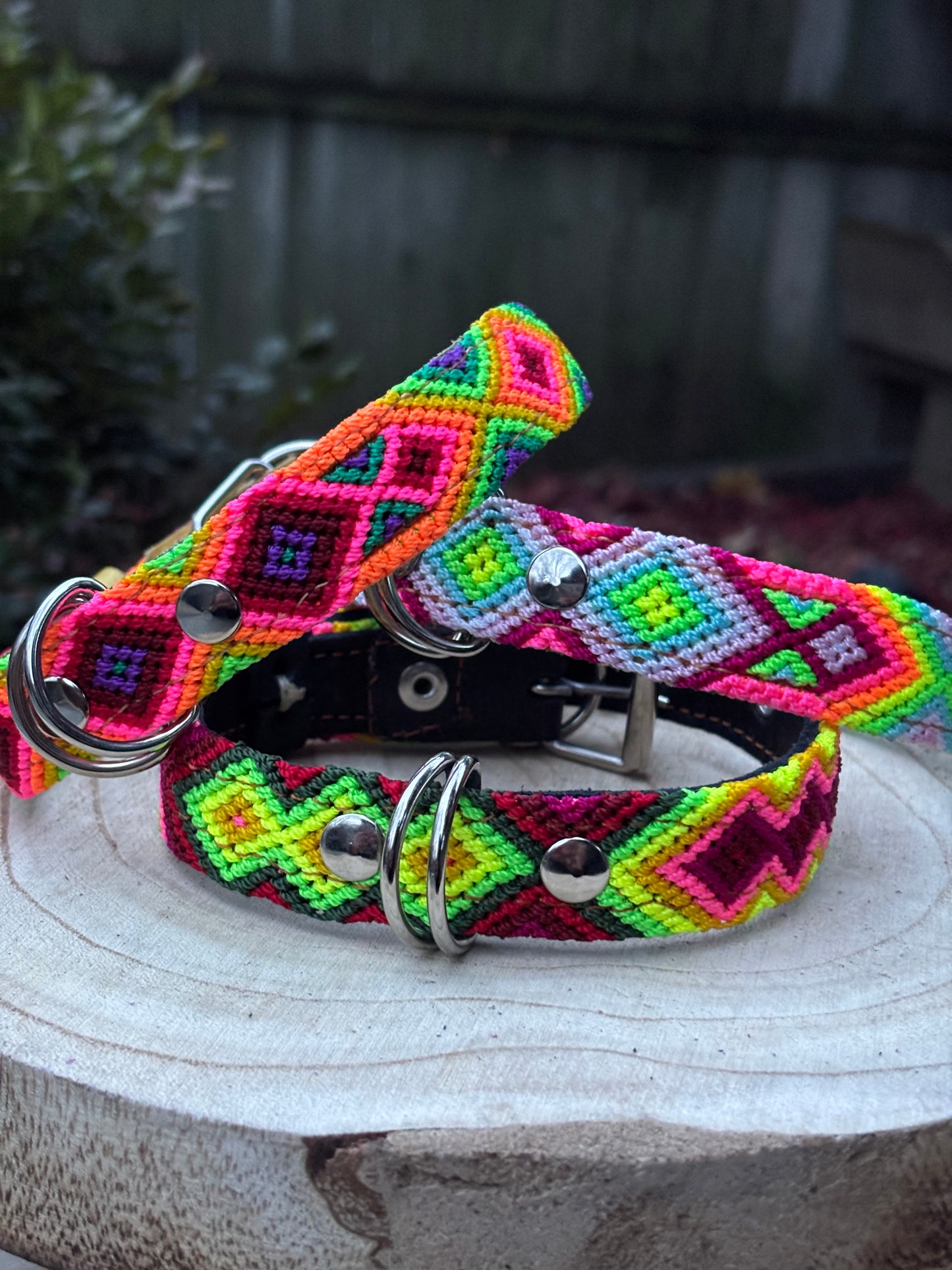 Medium (40cm) Full Embroidered Leather Collars