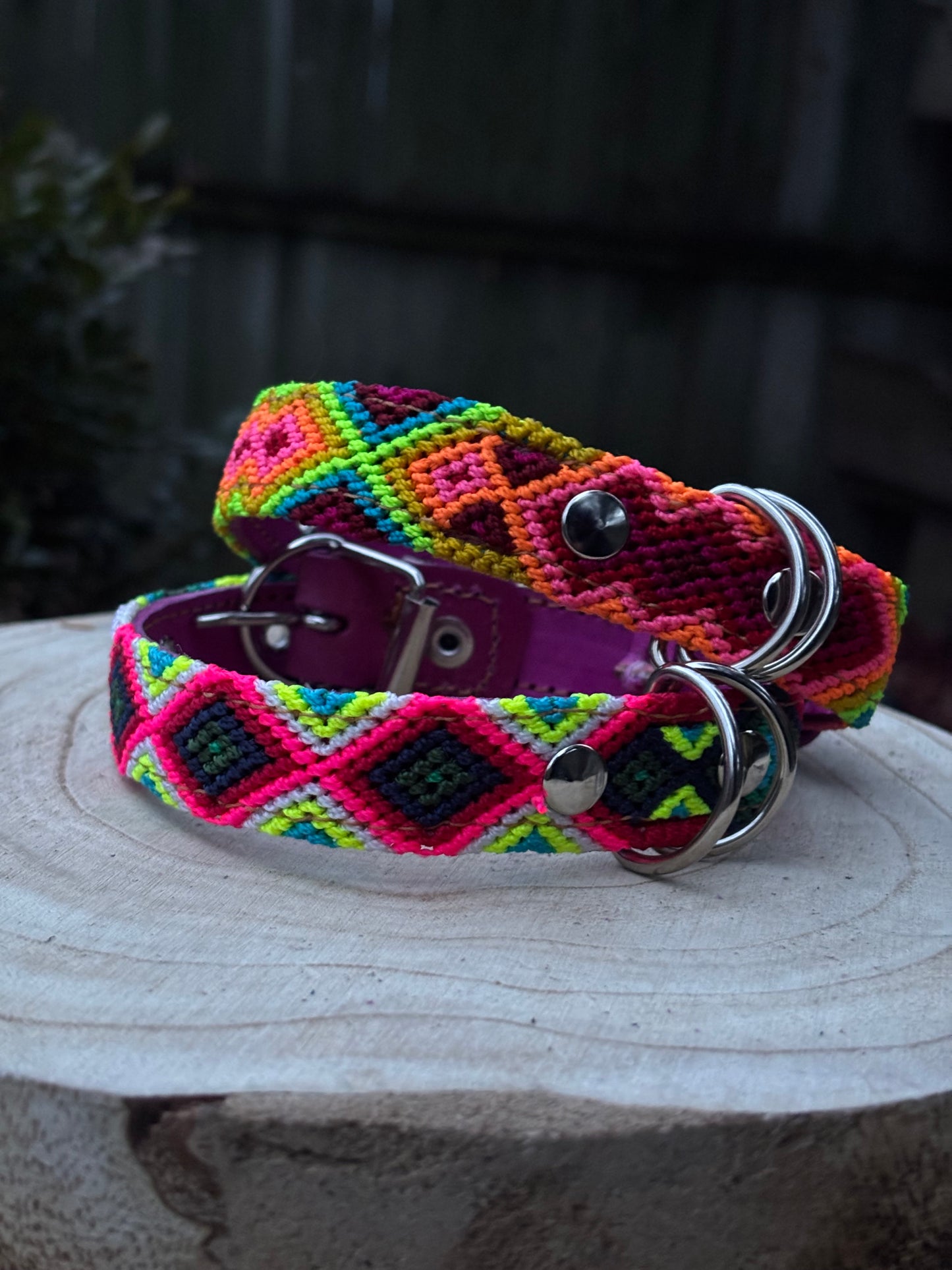 Medium (40cm) Full Embroidered Leather Collars