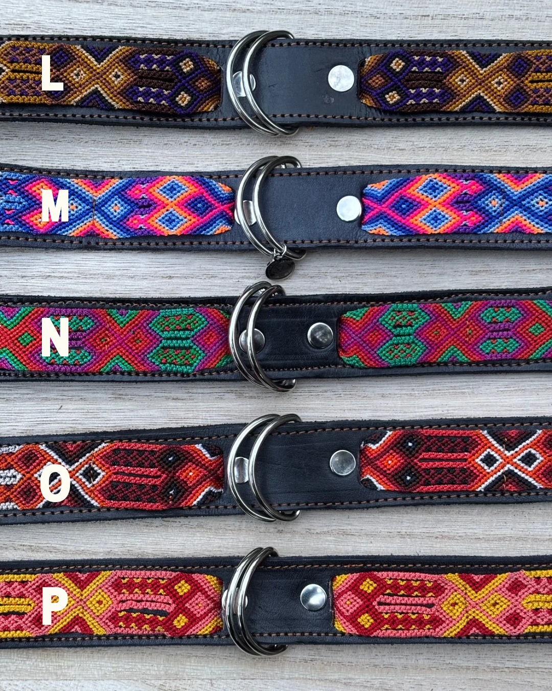 Large (50) Partial Embroidered Leather Collars