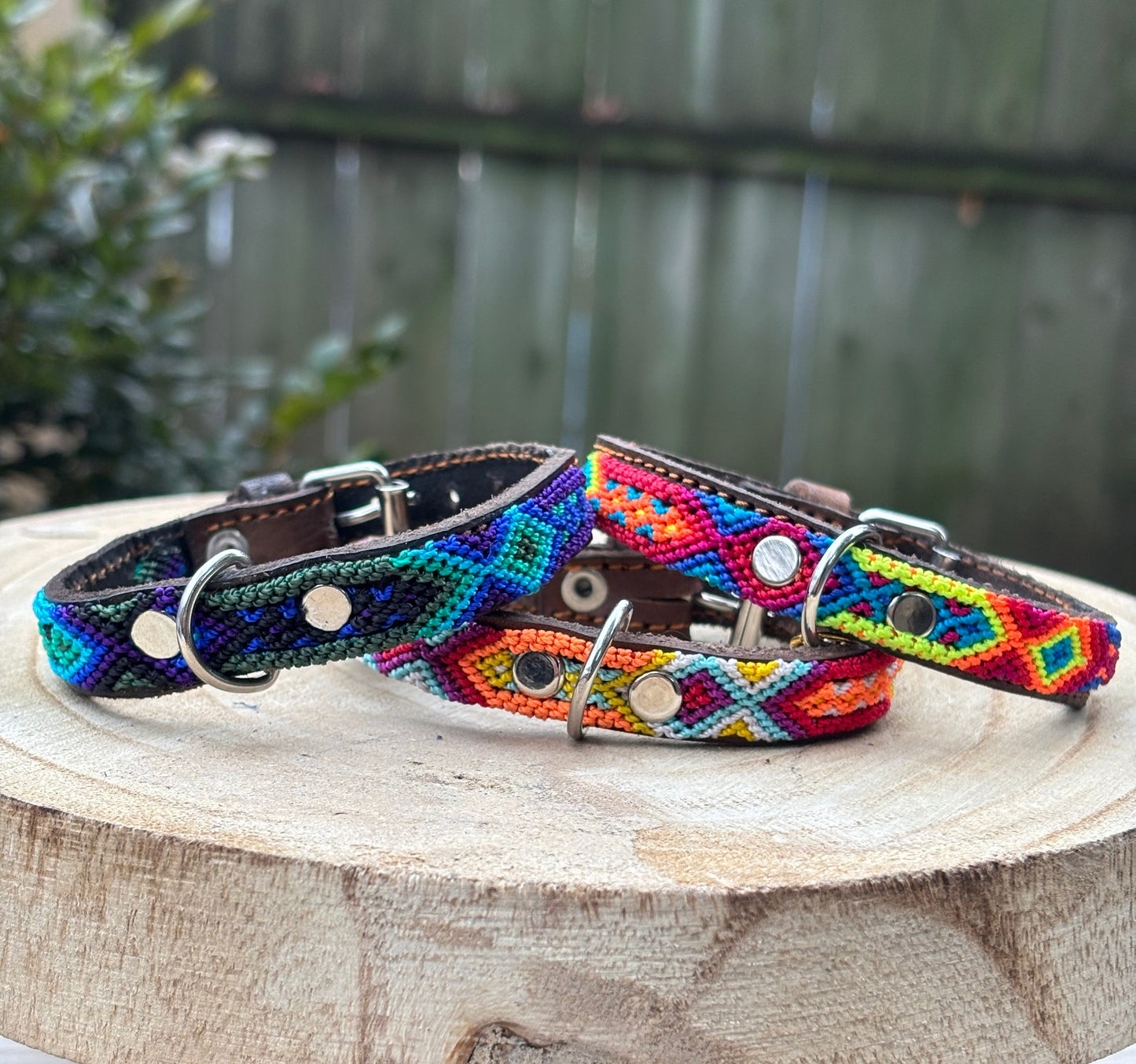 X-Small (25cm) Hand Embroidered Leather Collars