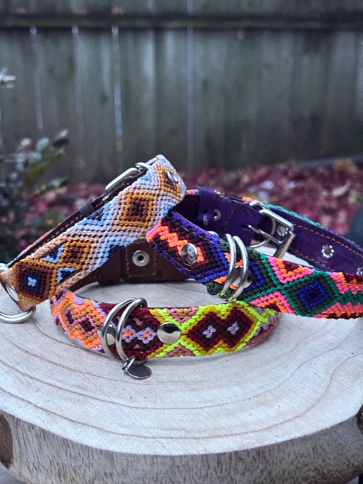 Medium (40cm) Full Embroidered Leather Collars