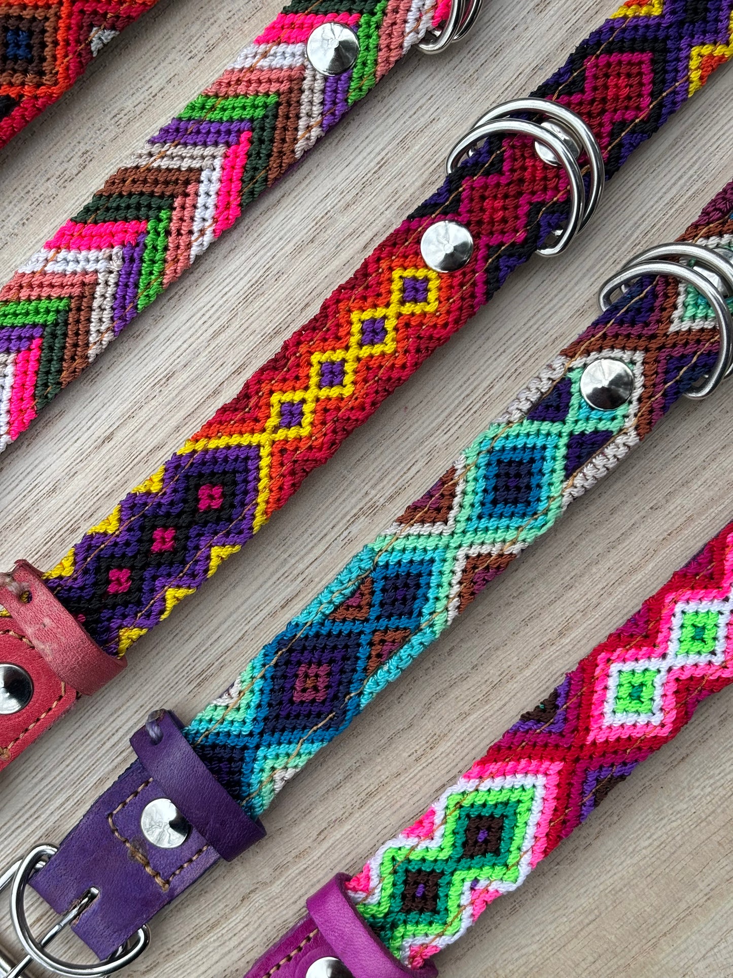 Medium Plus (45) Full Embroidered Leather Collars