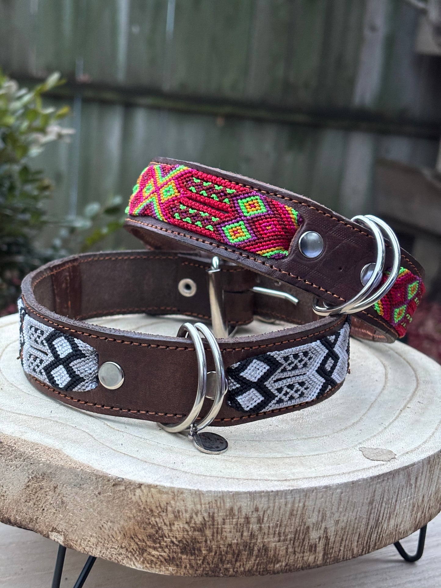 Large (50) Partial Embroidered Leather Collars