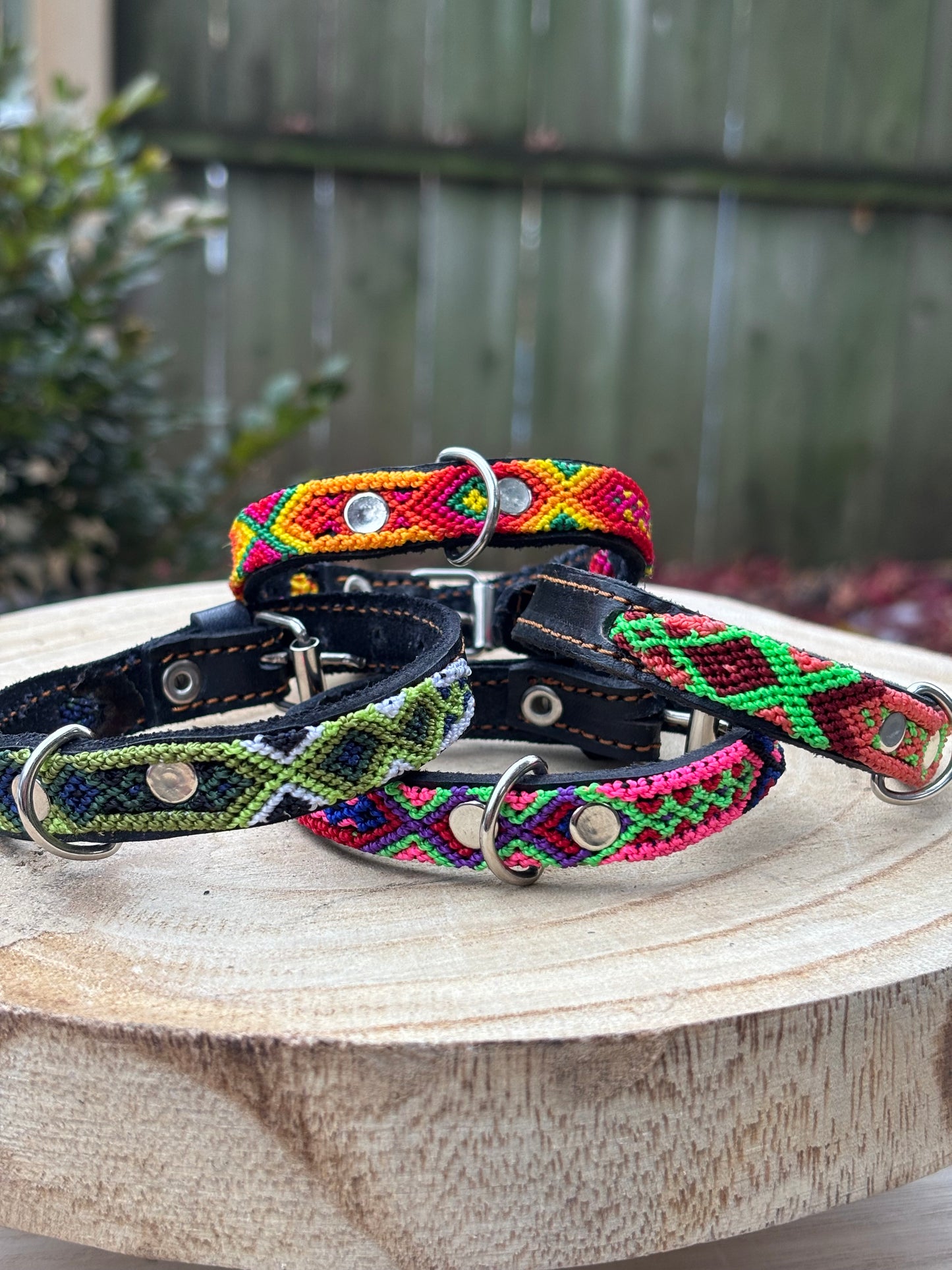 X-Small (25cm) Hand Embroidered Leather Collars