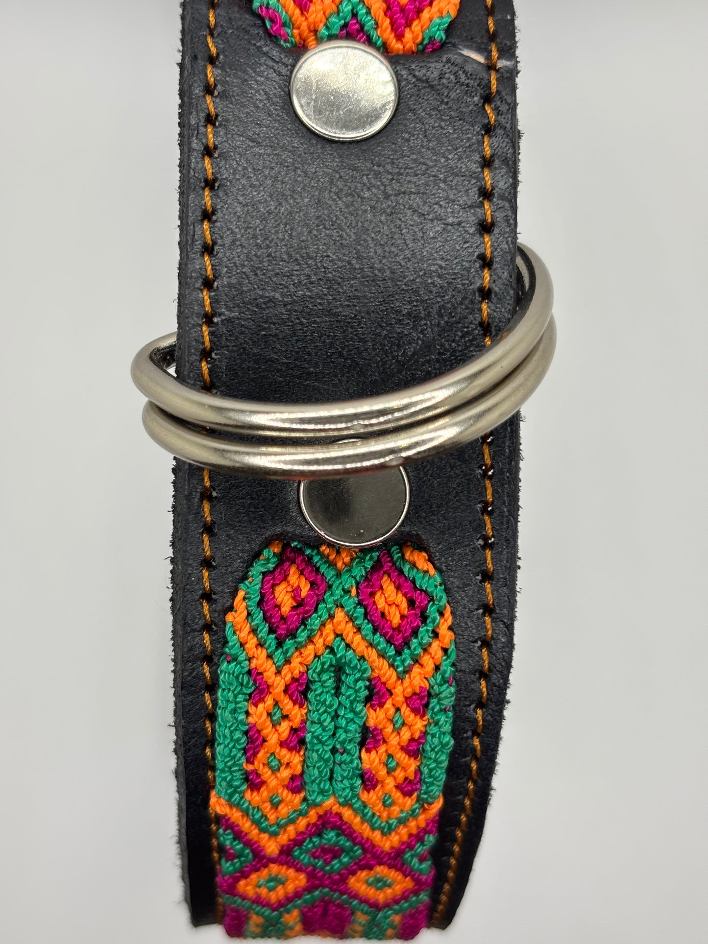 Oasis – XL (55cm) Hand Embroidered Leather Dog Collar