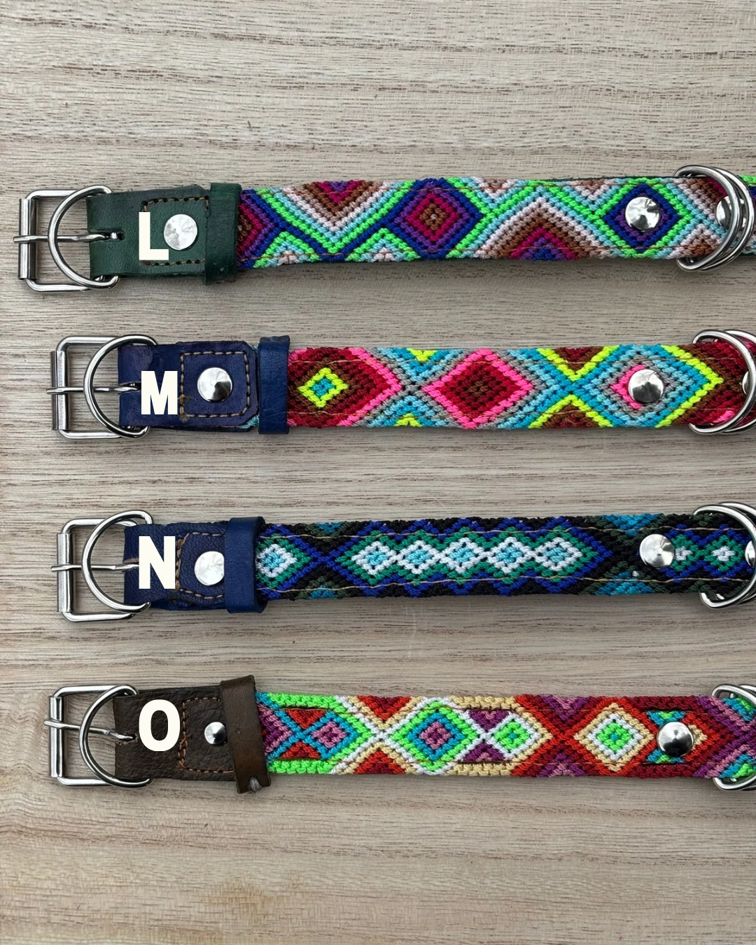 Medium Plus (45) Full Embroidered Leather Collars