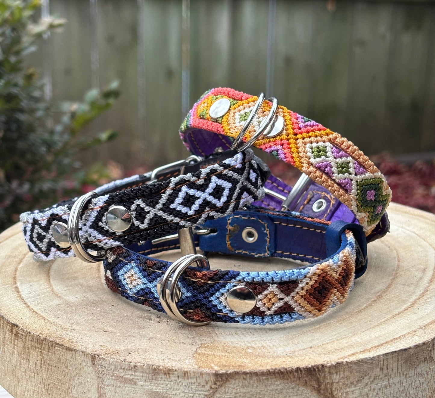 Small Plus (35cm) Full Embroidered Leather Collars