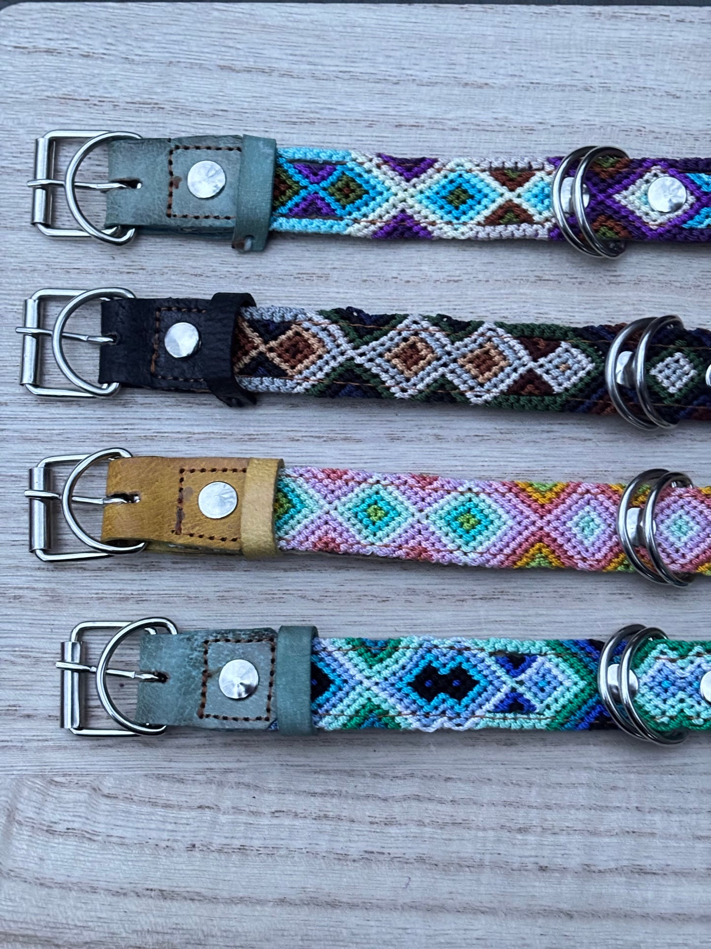 Medium (40cm) Full Embroidered Leather Collars