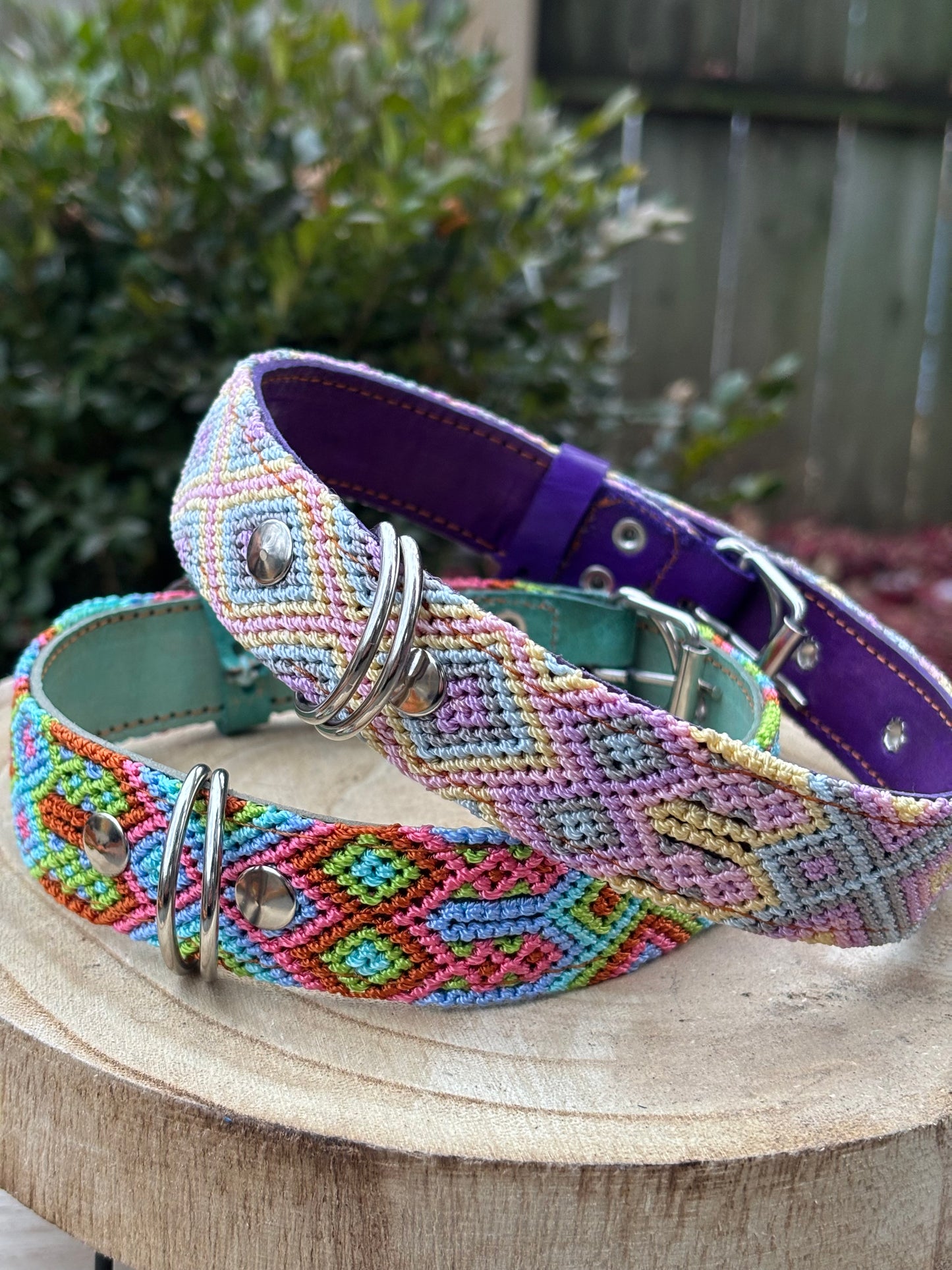 Large (50) Full Embroidered Leather Collars