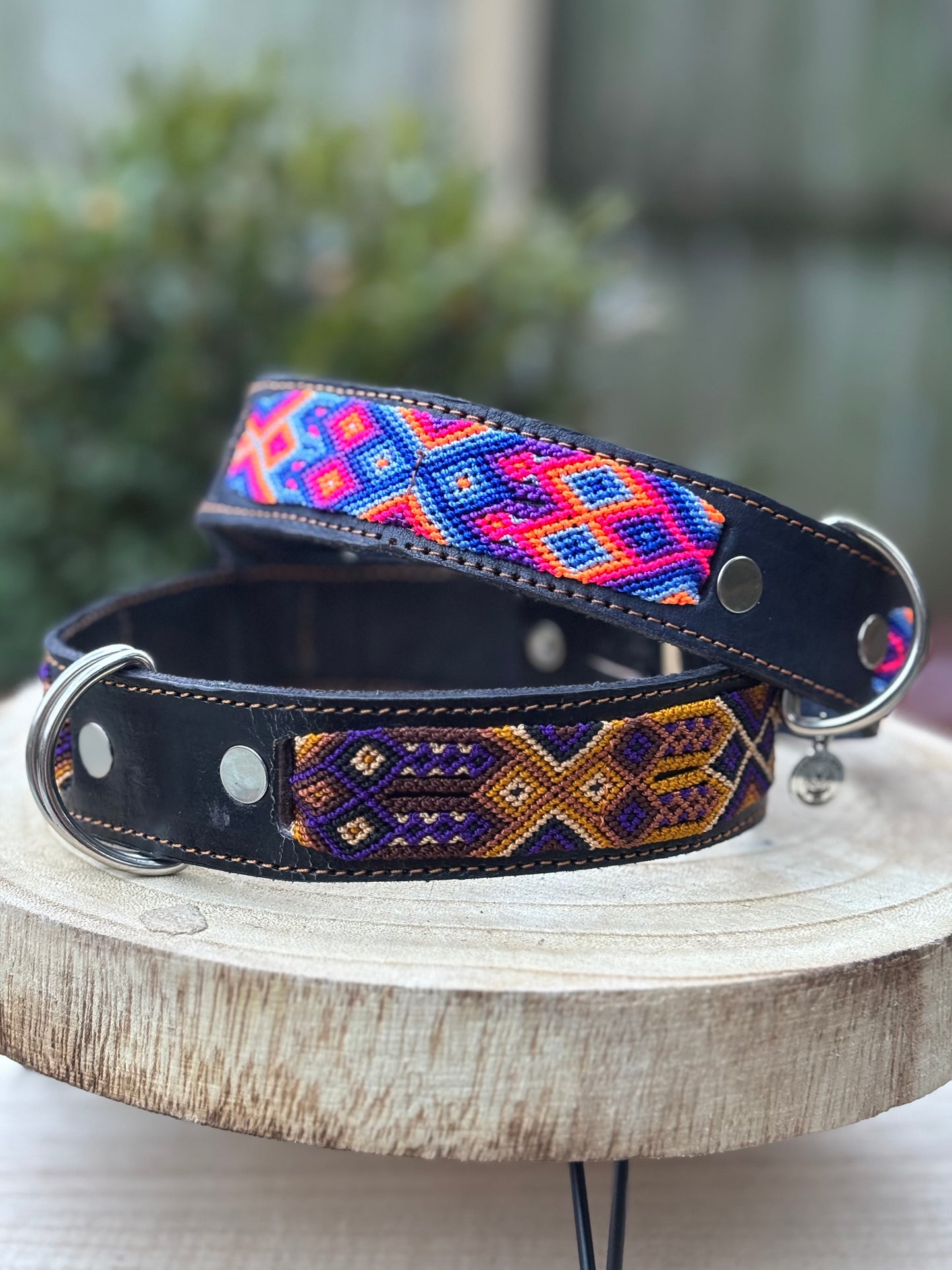 Large (50) Partial Embroidered Leather Collars