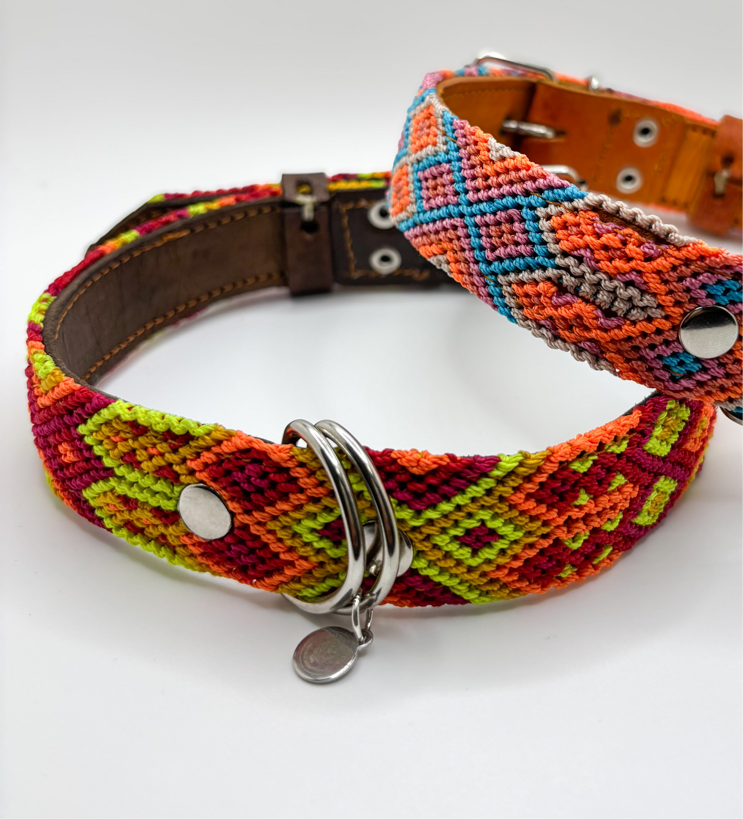 Pumpkin but Make It Spicy 🌶️ (50cm) Hand Embroidered Leather Dog Collar