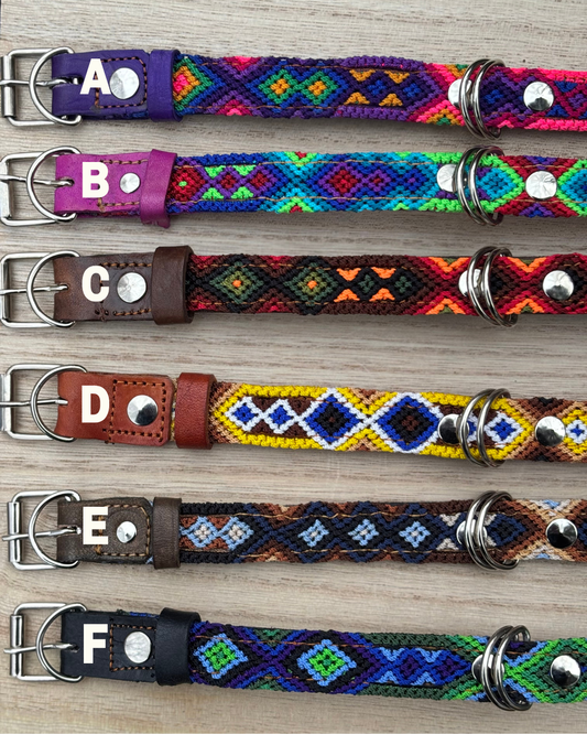 Small Plus (35cm) Full Embroidered Leather Collars