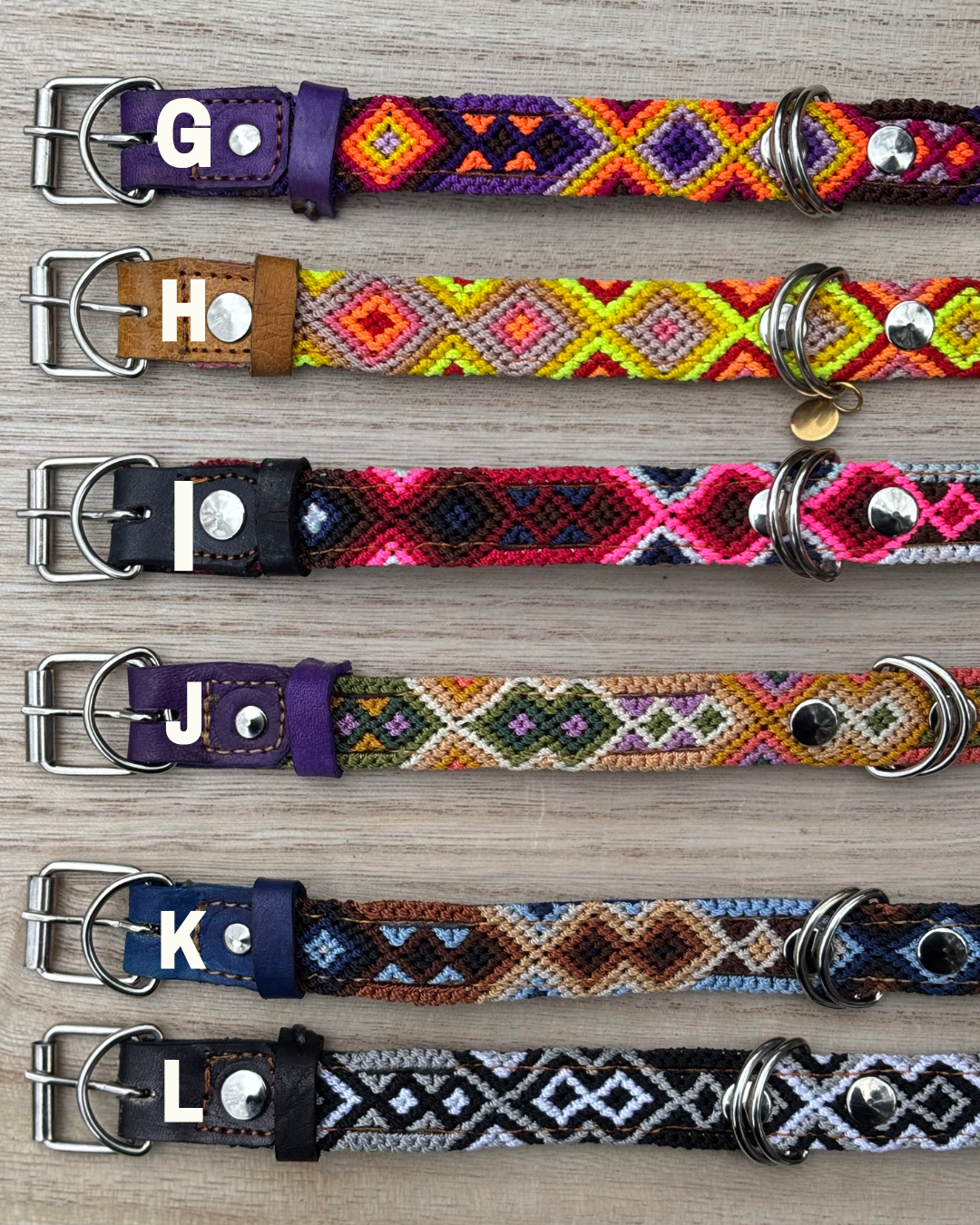 Small Plus (35cm) Full Embroidered Leather Collars