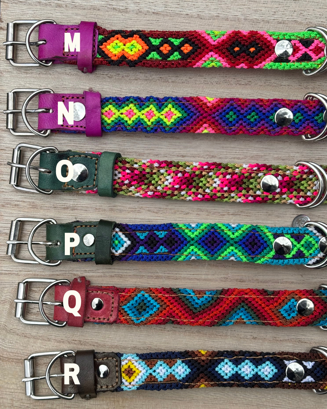 Small Plus (35cm) Full Embroidered Leather Collars