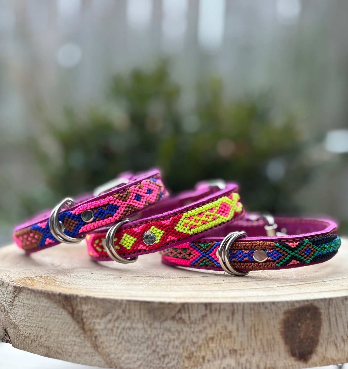 Small (30cm) Partial Embroidered Leather Collars