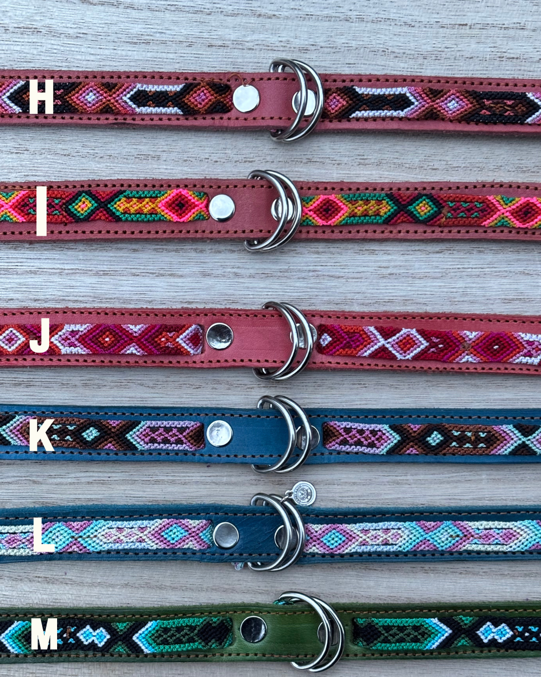 Medium (40cm) Partial Embroidered Leather Collars