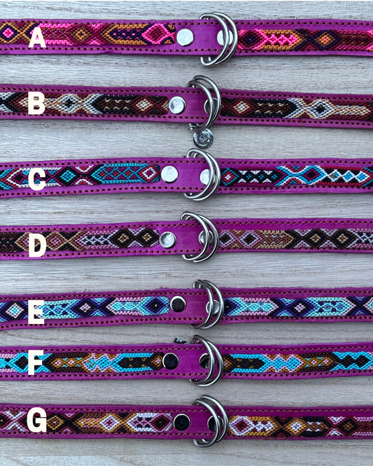 Medium (40cm) Partial Embroidered Leather Collars