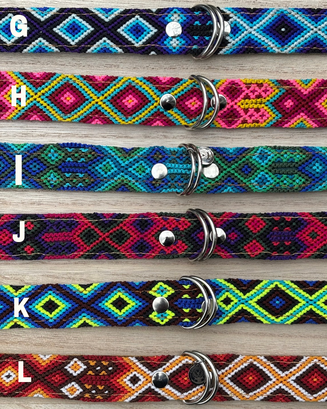 Large Plus (55) Full Embroidered Leather Collars