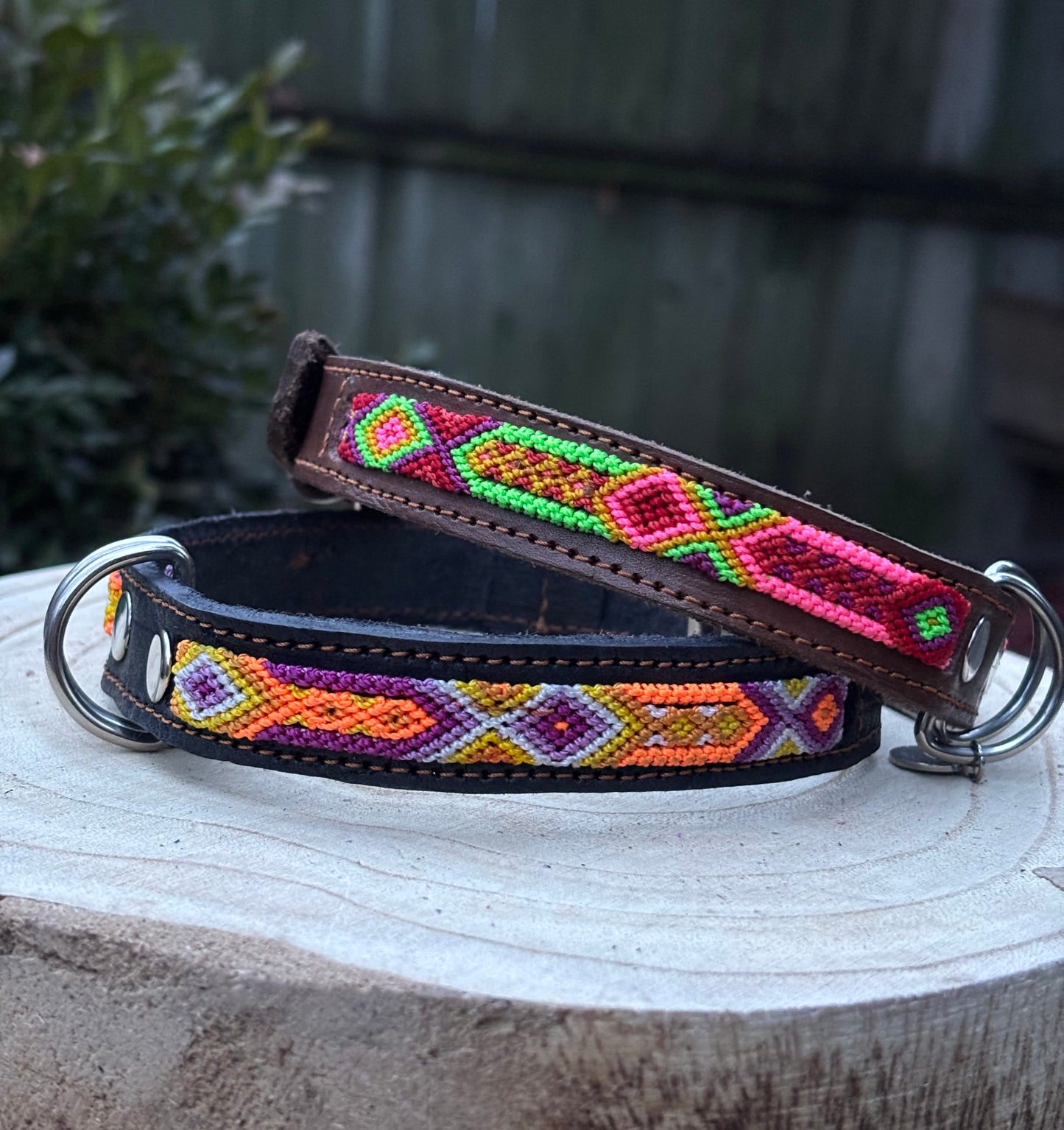 Medium (40cm) Partial Embroidered Leather Collars