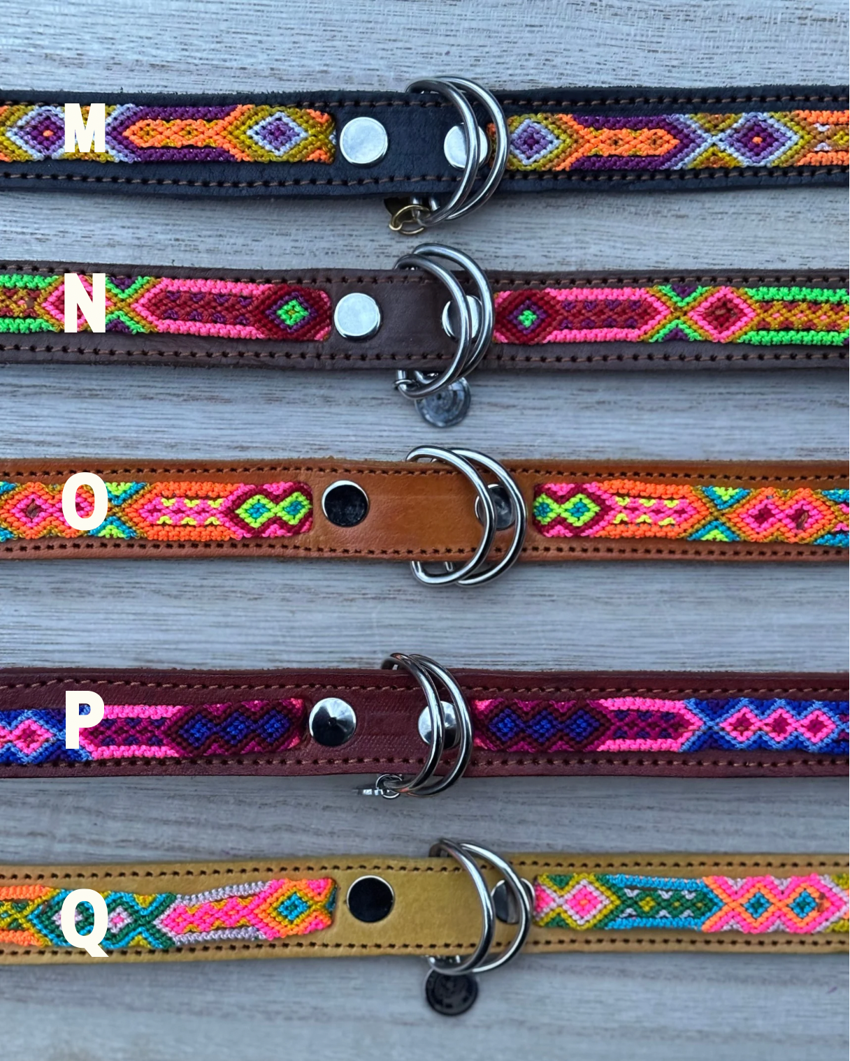 Medium (40cm) Partial Embroidered Leather Collars