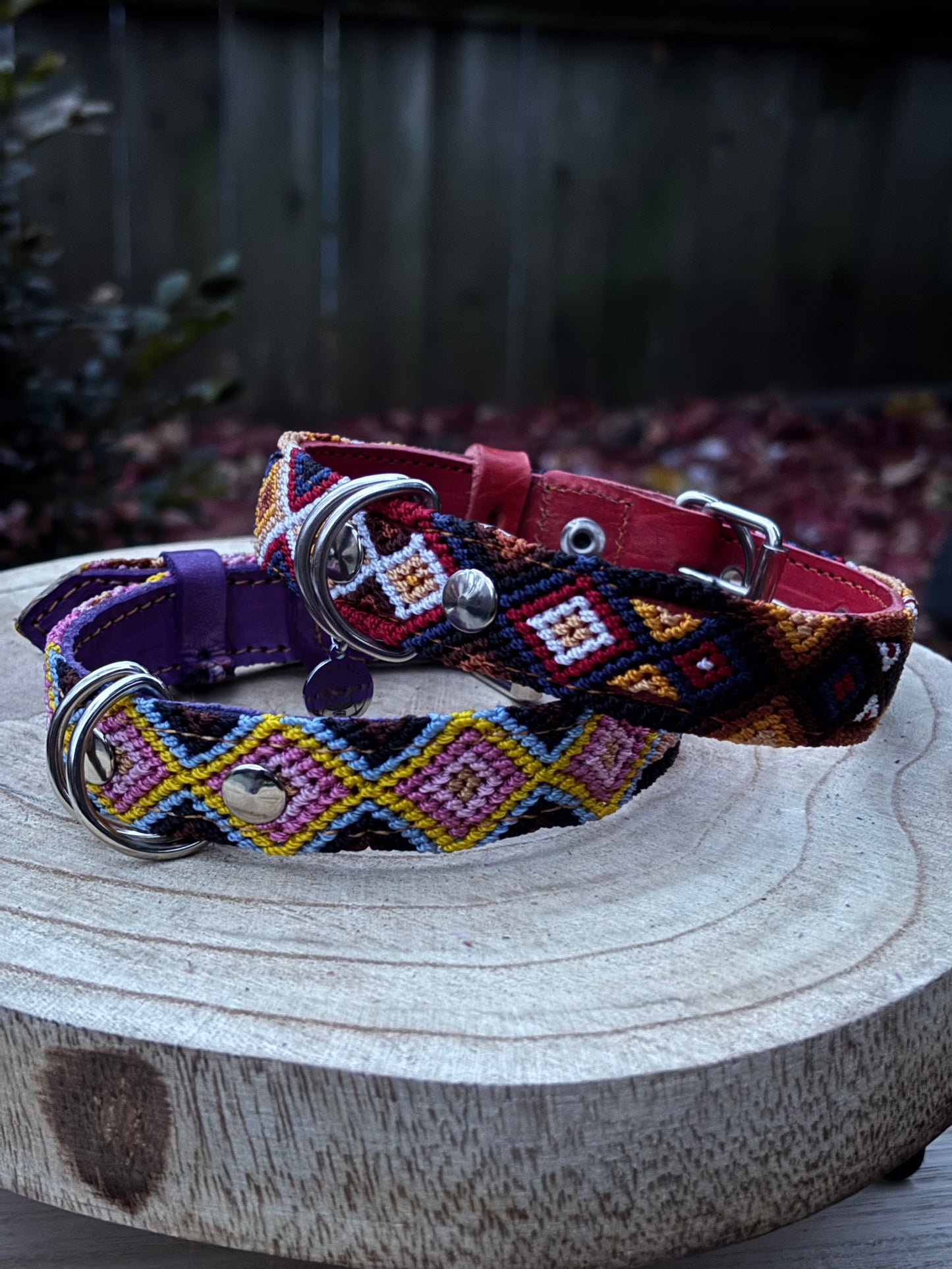 Medium (40cm) Full Embroidered Leather Collars