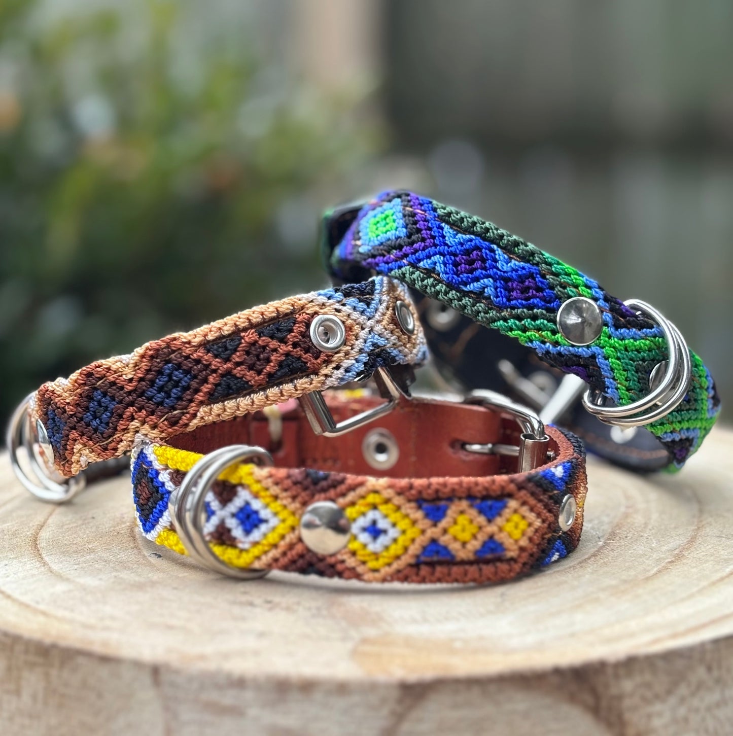 Small Plus (35cm) Full Embroidered Leather Collars