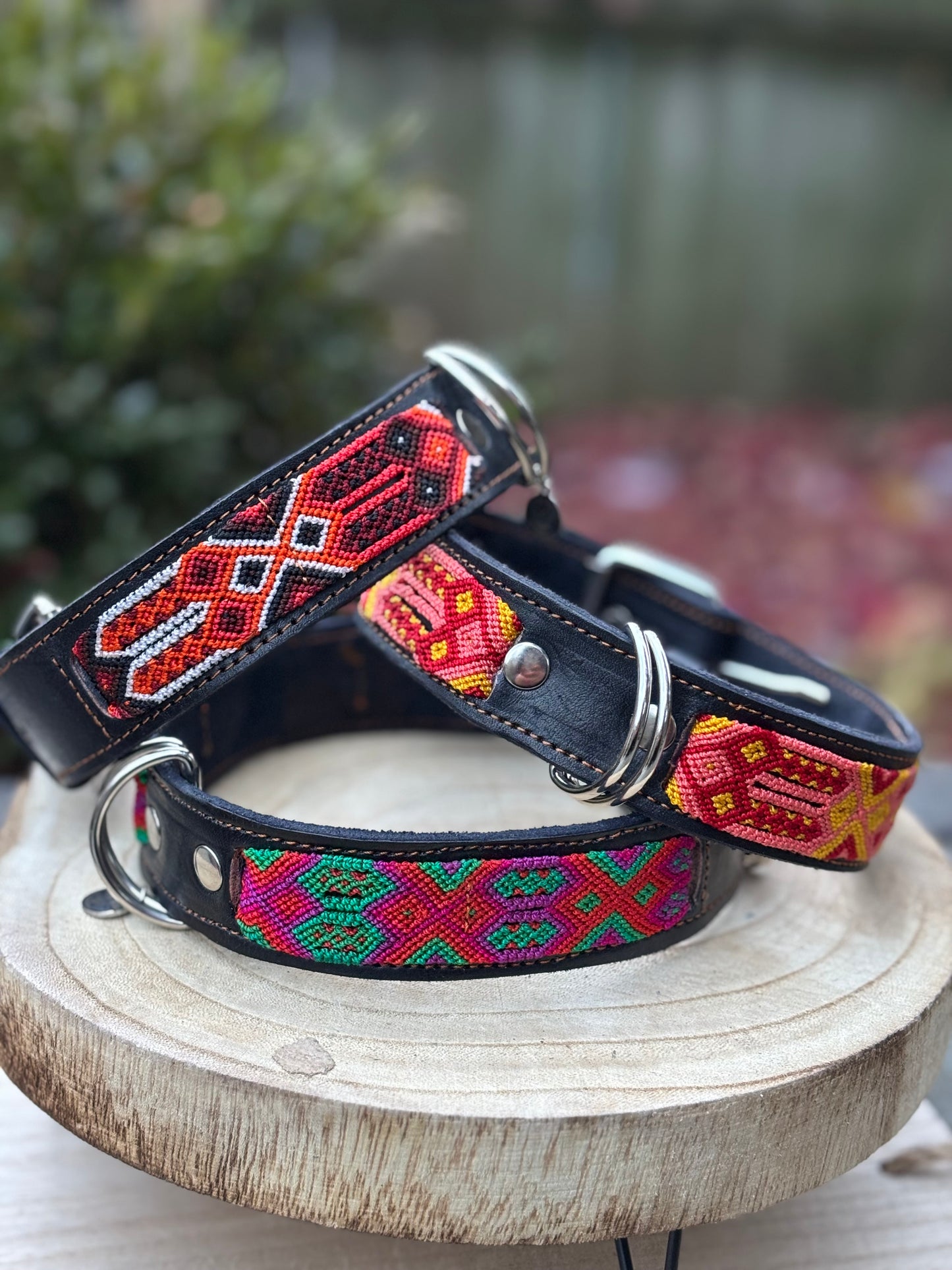 Large (50) Partial Embroidered Leather Collars