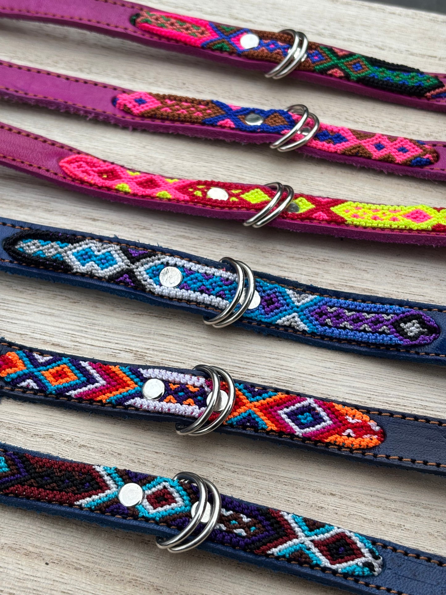 Small (30cm) Partial Embroidered Leather Collars