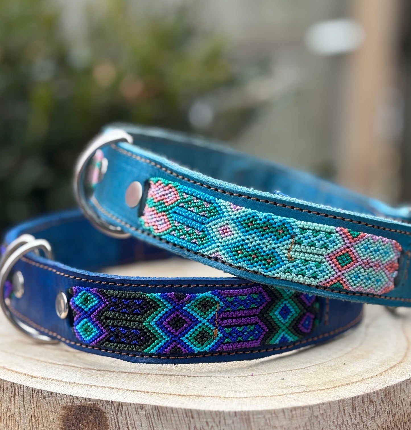 Large Plus (55) Partial Embroidered Leather Collars