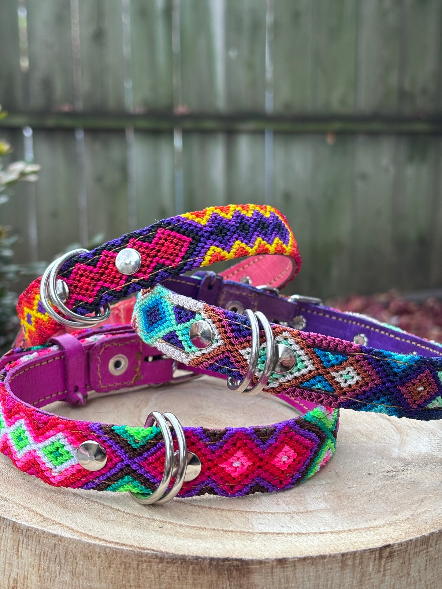 Medium Plus (45) Full Embroidered Leather Collars