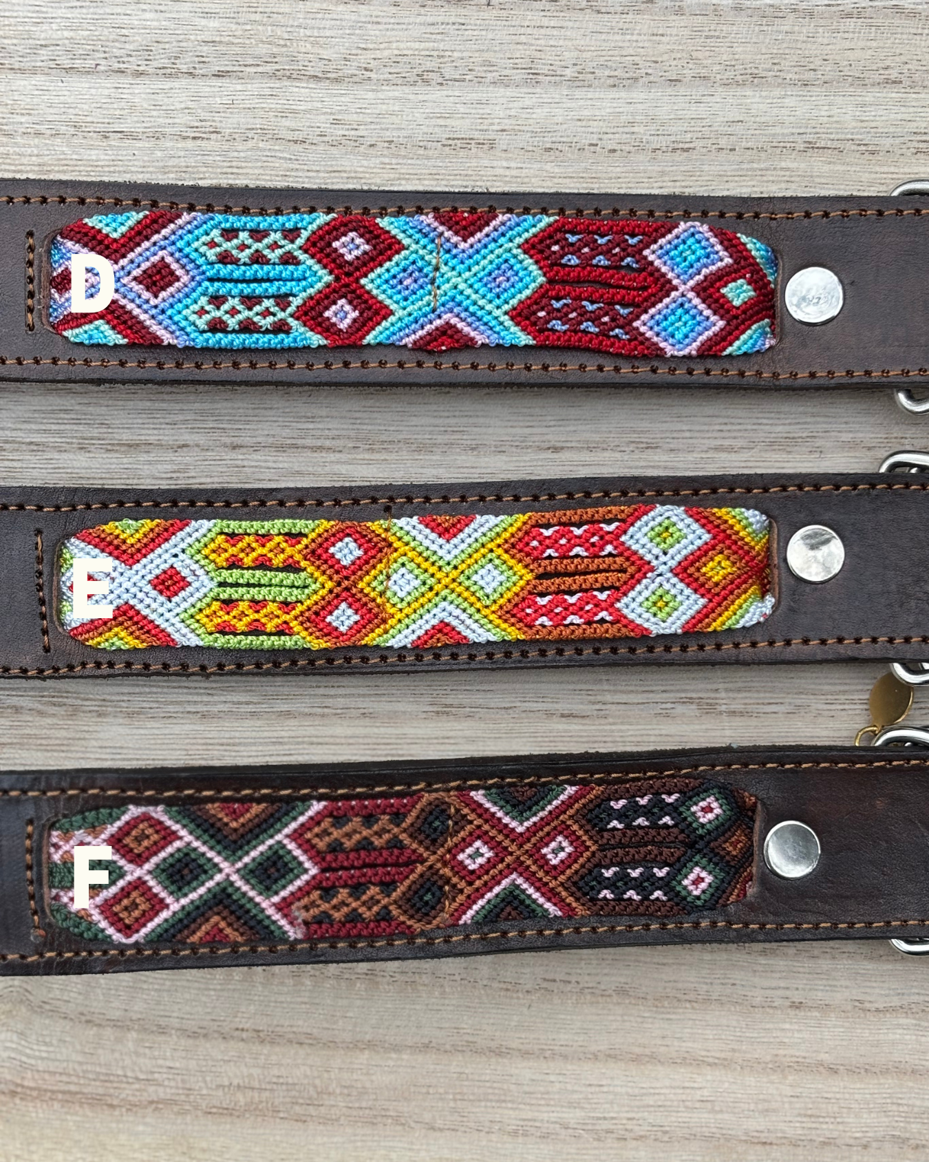 X-Large (60cm) Partial Embroidered Leather Collars